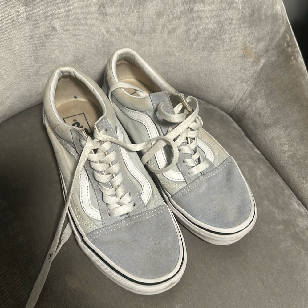 Vans grey and white sneakers 7women